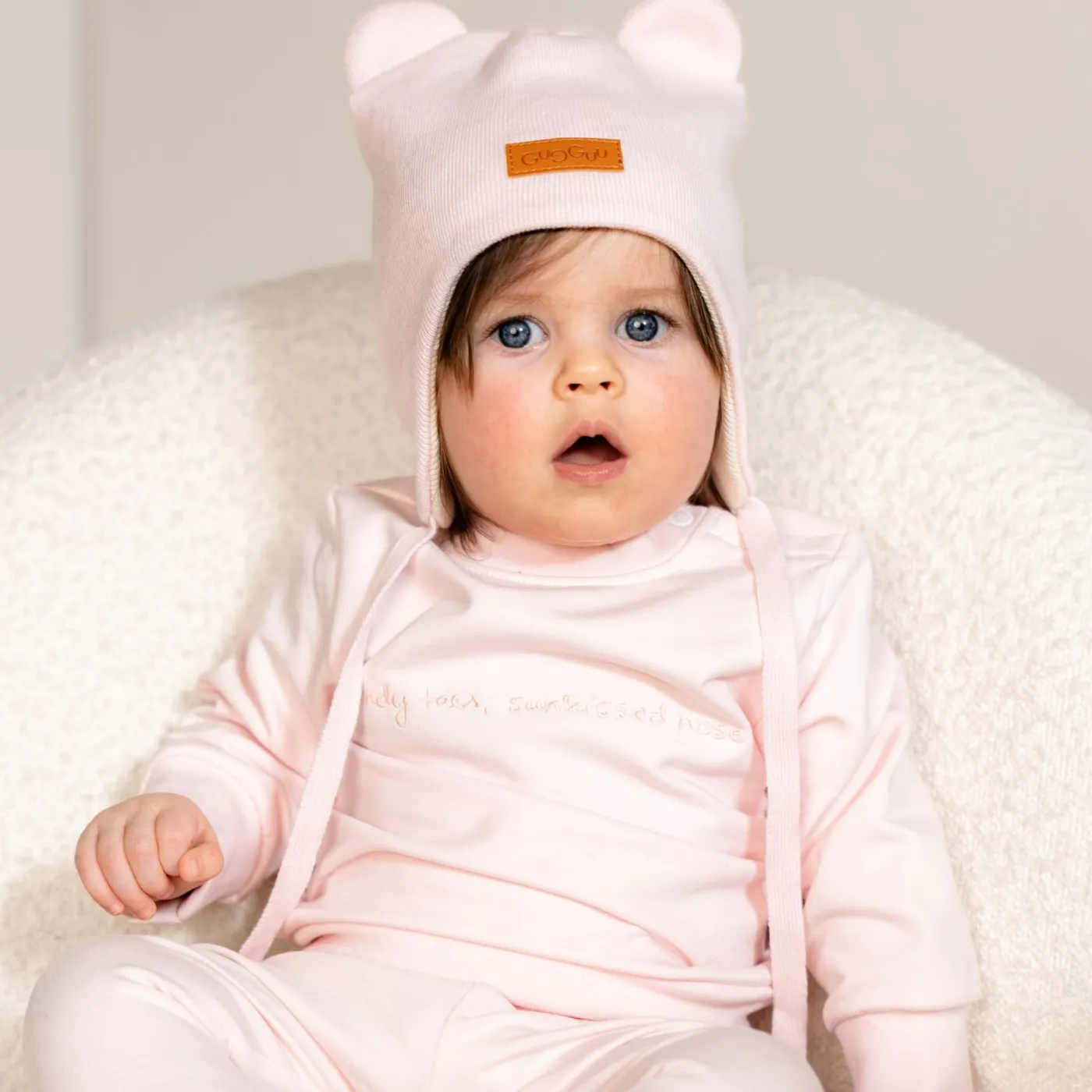 Gugguu Cotton Baby Bear Beanie