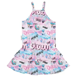 Gugguu Print Spaghetti Frilla Dress