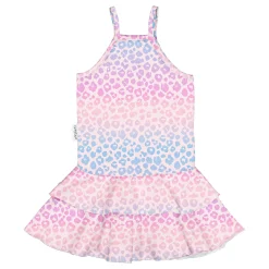 Gugguu Print Spaghetti Frilla Dress