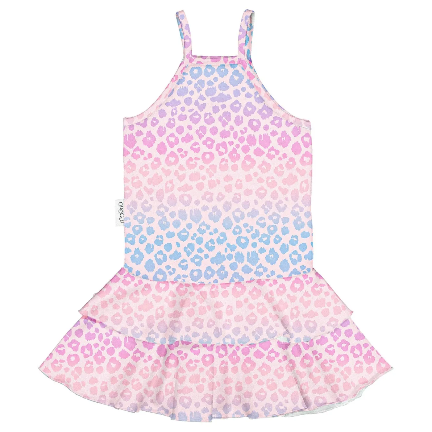 Gugguu Print Spaghetti Frilla Dress