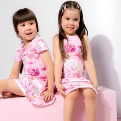 Gugguu Print Spaghetti Frilla Dress